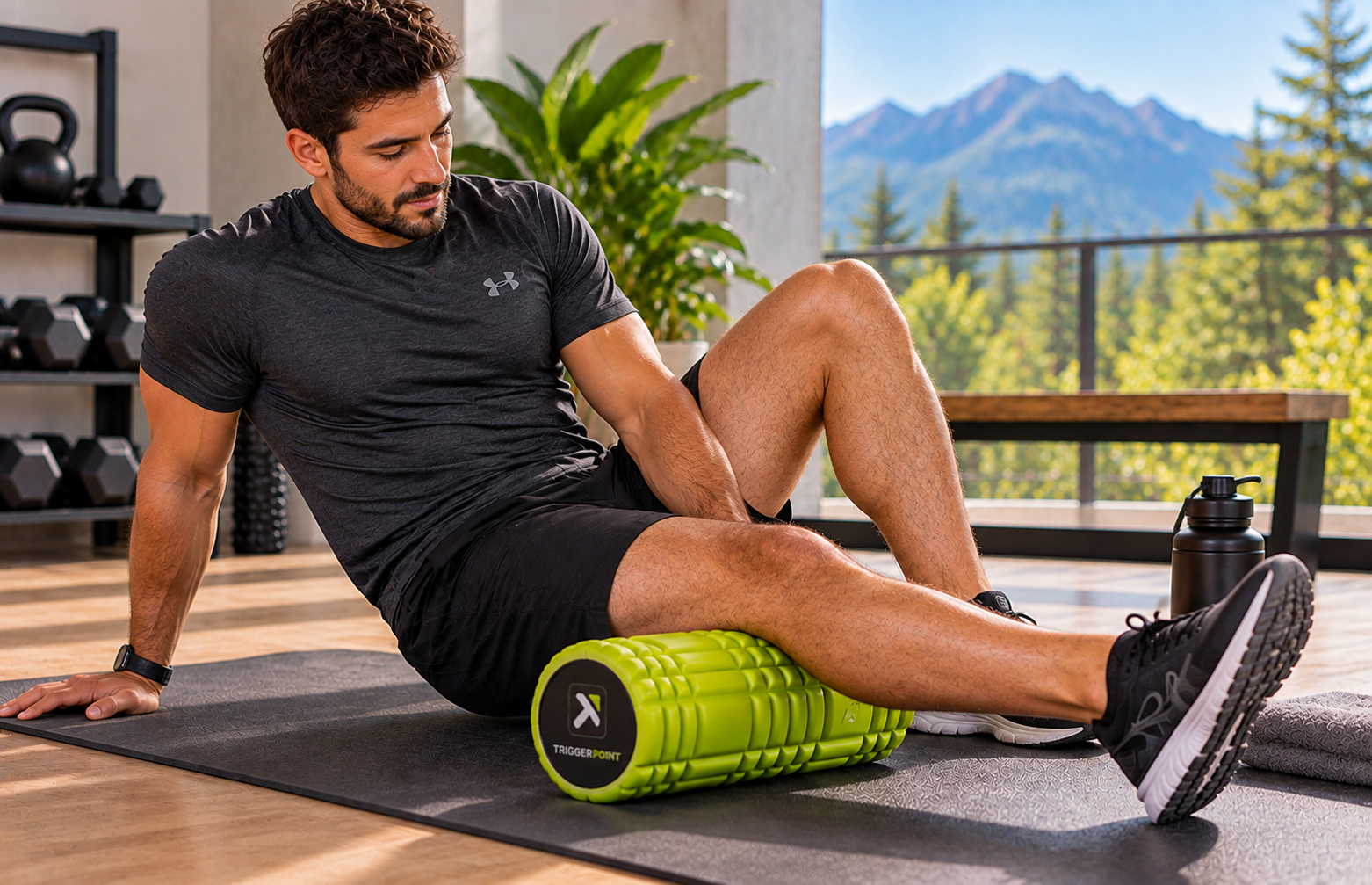Textured foam roller for muscle recovery and mobility